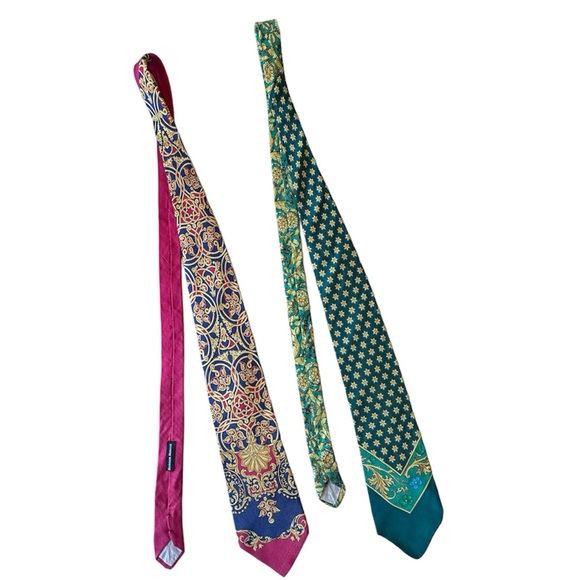 (2) Vintage Gianni Versace Silk Ties 90’s - Picture 2 of 9